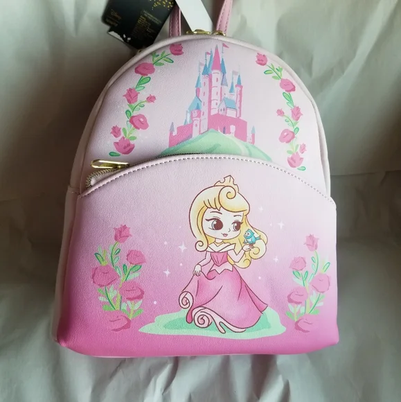 loungefly x chibi sleeping beauty minibackpack Disney Loungefly Aurora Sleeping Beauty Chibi Mini Backpack  main image 4